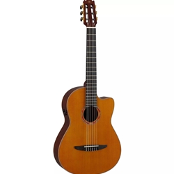 Yamaha NCX3C NT NCX - ACOUSTIC-ELECTRIC CLASSICAL GUITAR; SOLID CEDAR TOP; SOLID WALNUT BACK AND SIDES; MAHOGANY NECK; EBONY FINGERBOARD; ATMOSFEEL (UNDERSADDLE PICKUP + CONTACT SENSOR + MIC); CARRY BAG  NATURAL